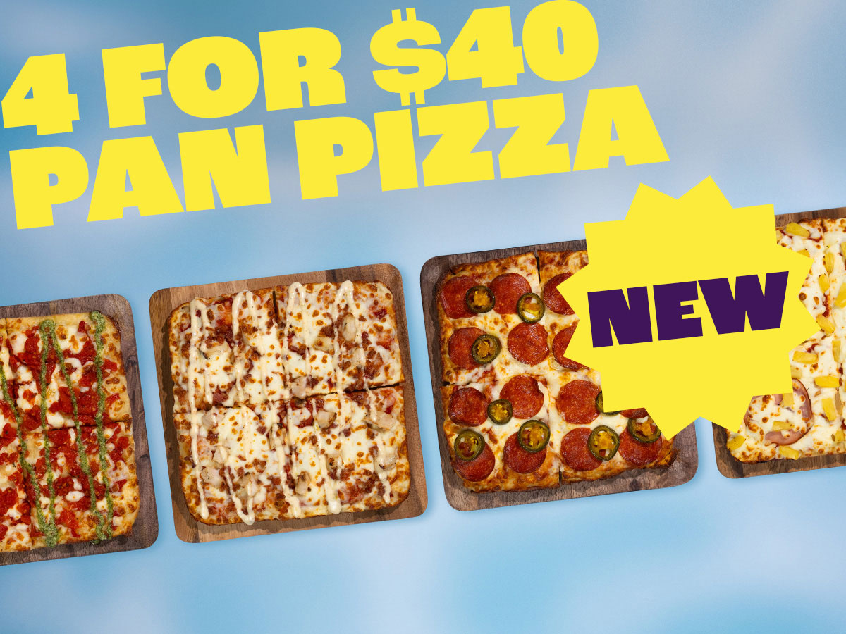 Panago 4 for $40 Pan Pizza Flight